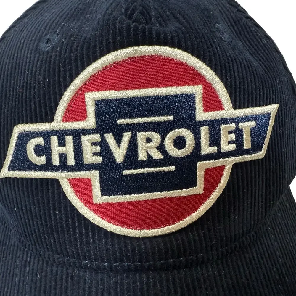 Blue Corduroy Snapback Chevrolet Baseball Hat Mad Engine GM Licensed